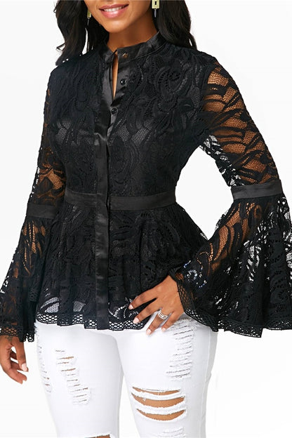 Women Lace Blouse Top wear| gothic-casual wear