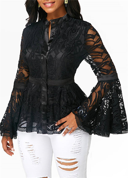 Women Lace Blouse Top wear| gothic-casual wear