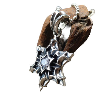 Hip Hop Punk Gothic Six Star Pendant