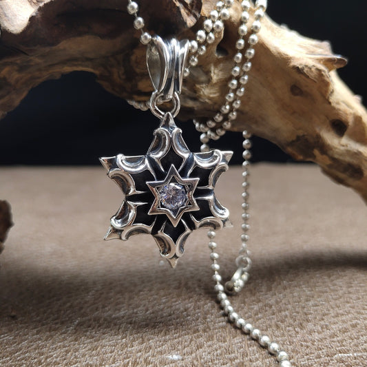 Hip Hop Punk Gothic Six Star Pendant