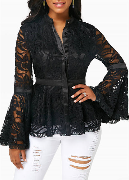 Women Lace Blouse Top wear| gothic-casual wear