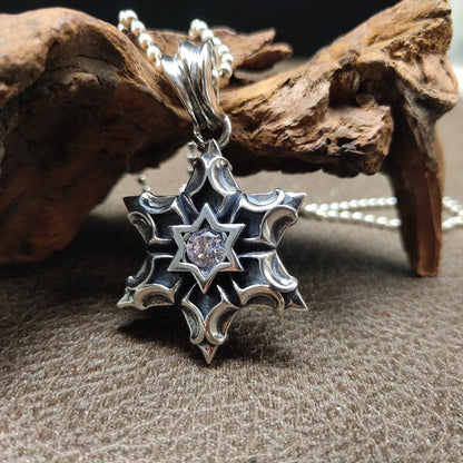 Hip Hop Punk Gothic Six Star Pendant