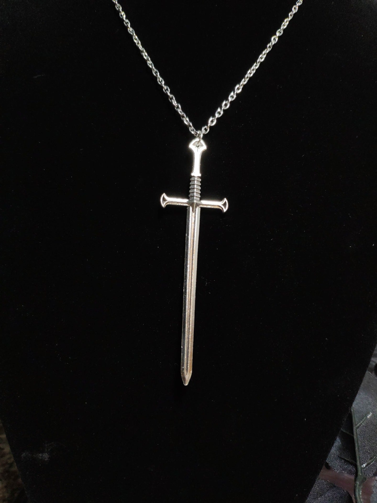 Unisex Gothic Sword pendant. Retro style necklace