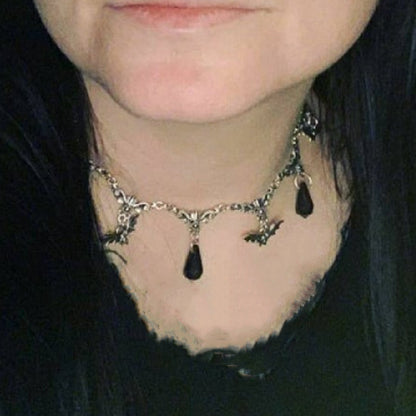 Gothic Bat Necklace Punk Jewelry